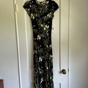 Reformation Gavin Dress in Rosalee Floral Print Cutout Back (Size 4)